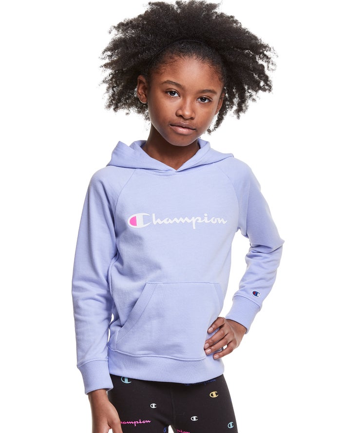 Champion Hoodie Meisjes - LichtPaars - French Terry Script Logo ( 281436-MPA )